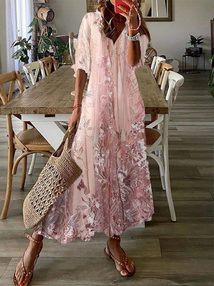 Rosalie | Lace Floral Maxi Dress