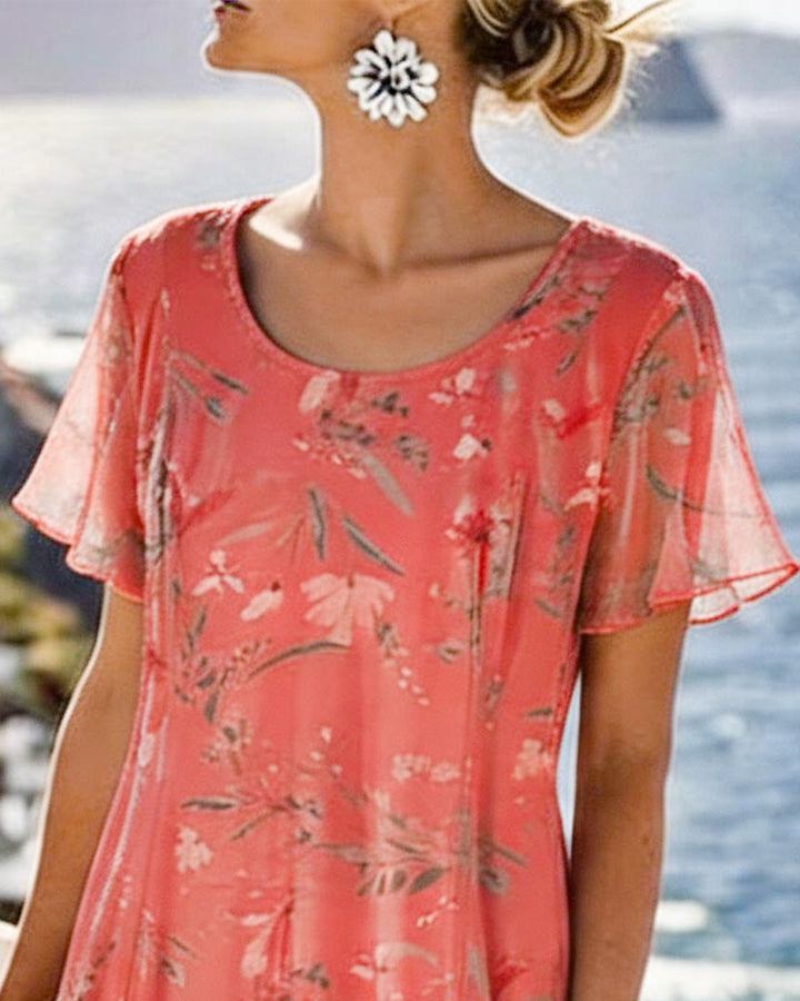 María | Loose and Lightweight Floral Midi Dress