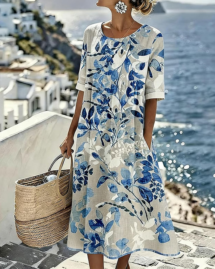 Alba | Loose and lightweight floral midi dress