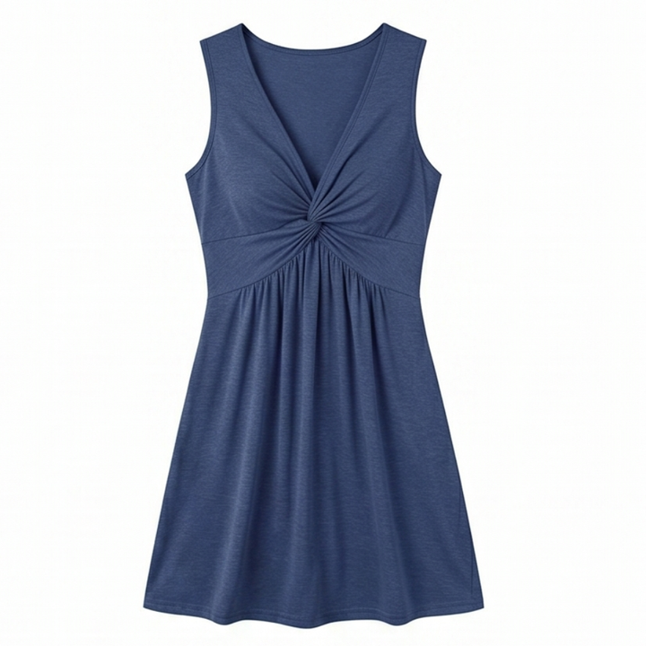 Florenza™ – Twist-Front V-Neck Midi Dress