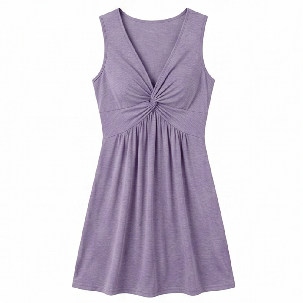 Florenza™ – Twist-Front V-Neck Midi Dress