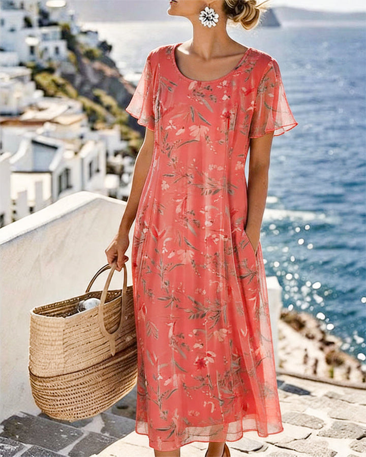 María | Loose and Lightweight Floral Midi Dress