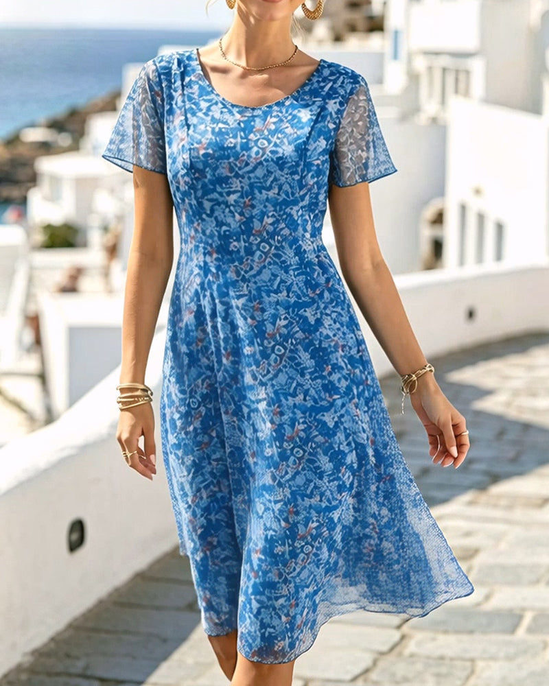 Ana | Loose and lightweight floral midi dress