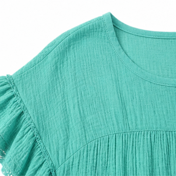 Sundara™ Tiered Lace Midi Dress with Hidden Pockets
