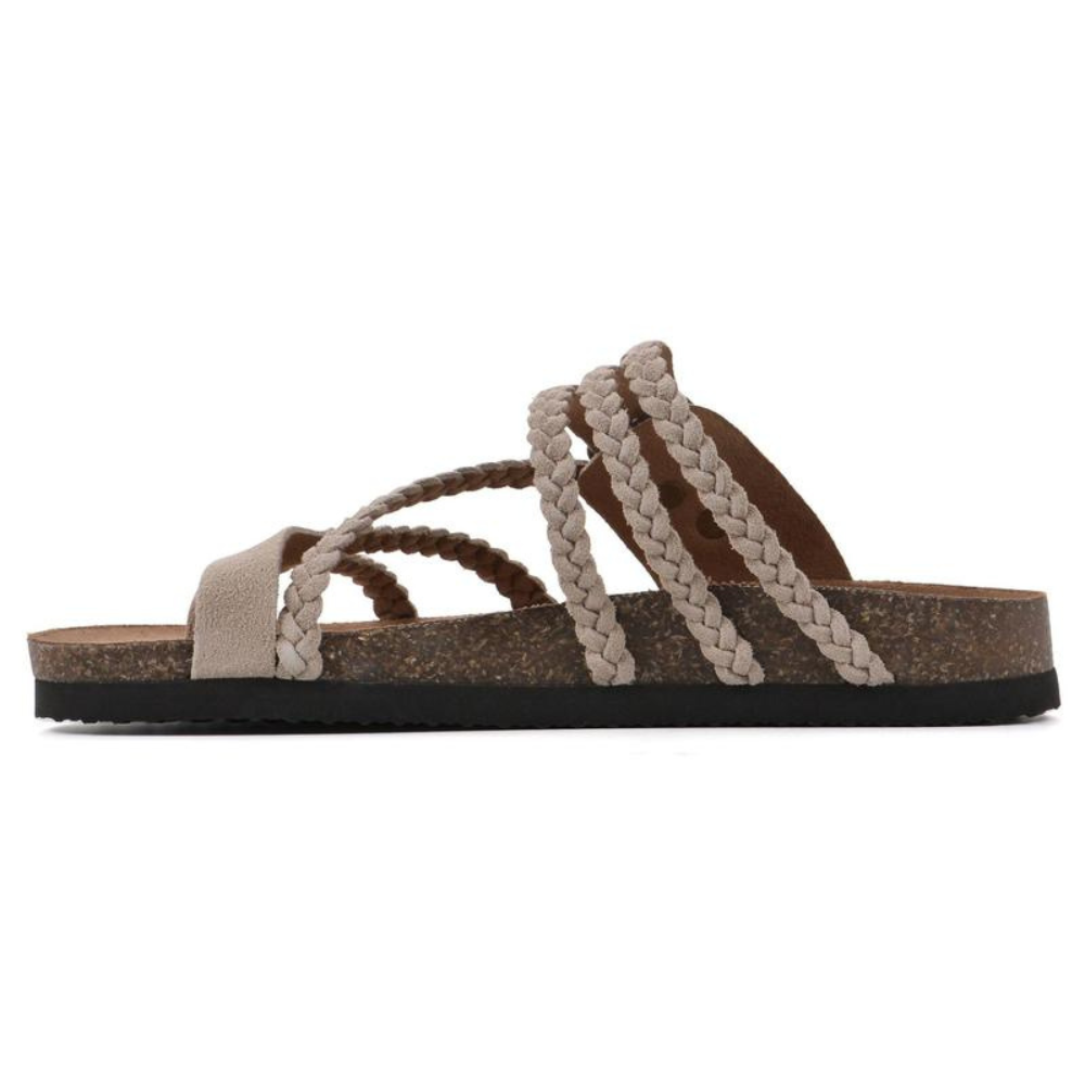 Hayleigh - Braided Cork Sandals