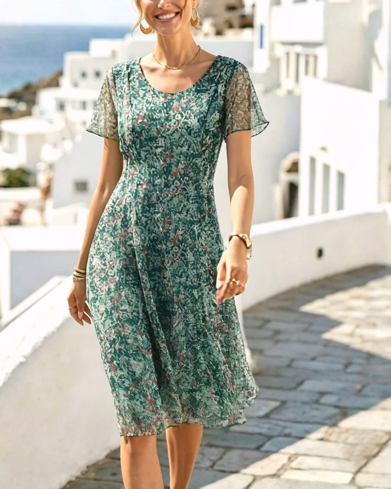 Ana | Loose and lightweight floral midi dress