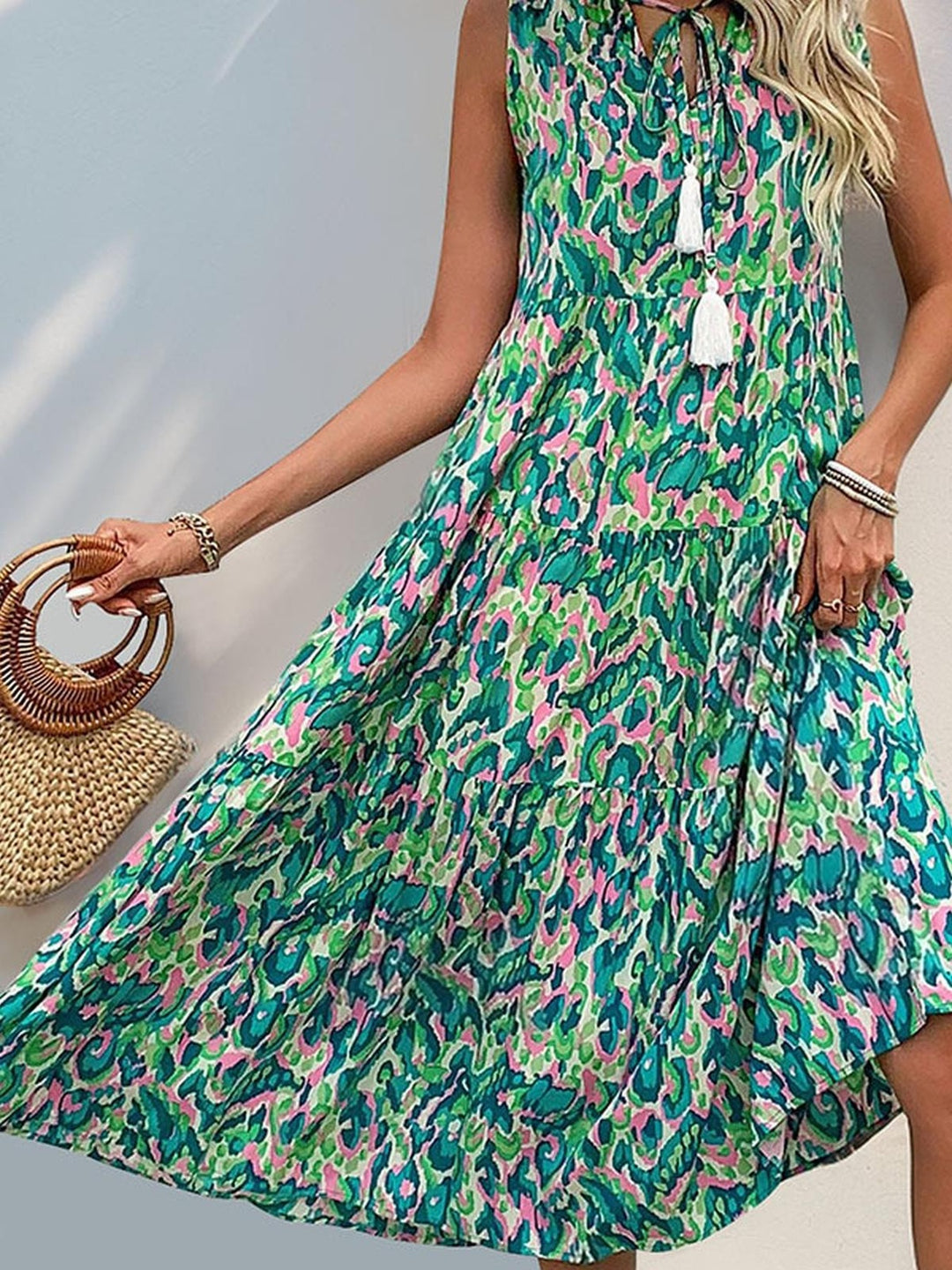 Floriva™ - Breezy A-Line Midi Dress