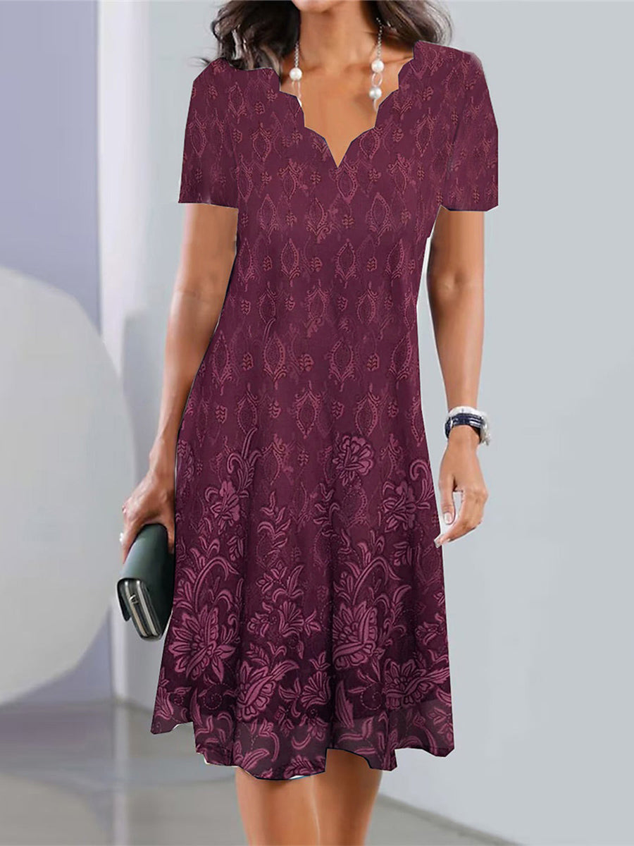Paloma | Paisley Floral A-Line Midi Dress