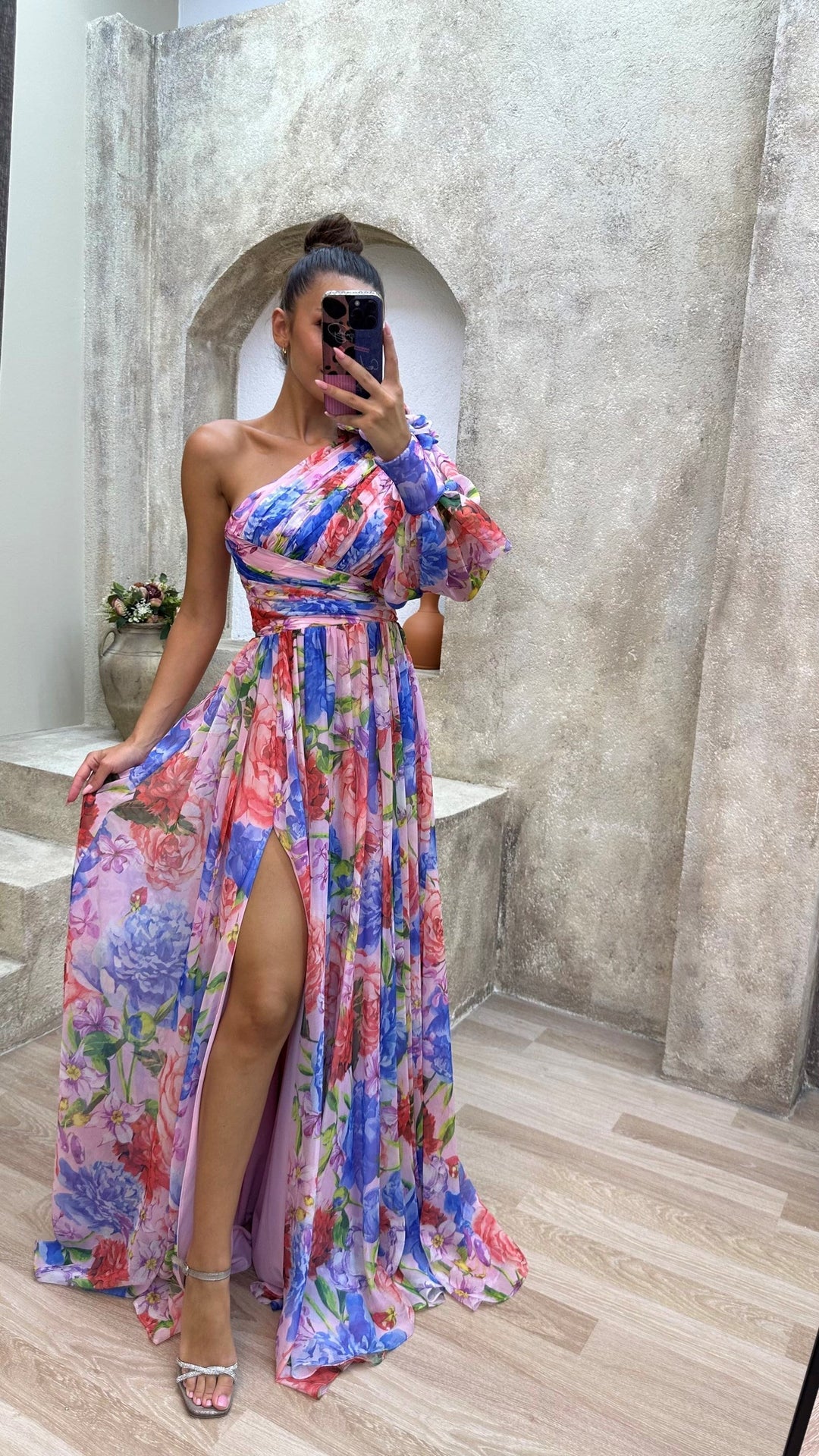 Tova | One-Shoulder Floral Wedding Guest Dress