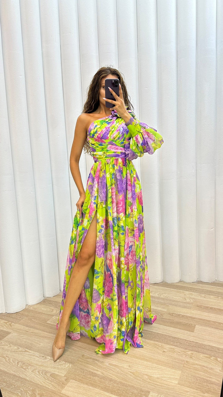 Tova | One-Shoulder Floral Wedding Guest Dress