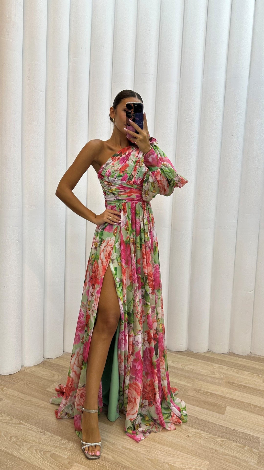 Tova | One-Shoulder Floral Wedding Guest Dress