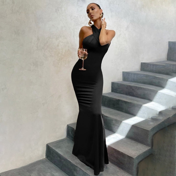 Georgia | Open-Back Fishtail Wedding Guest Dress