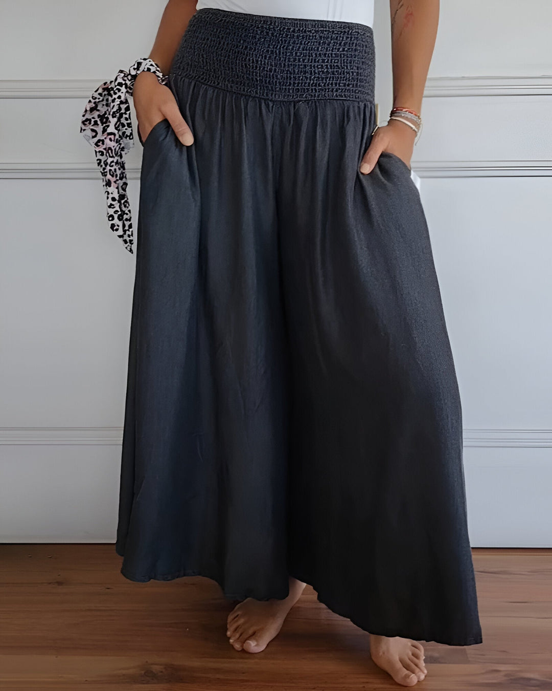 Alva | Linen Pants with Elastic Waistband