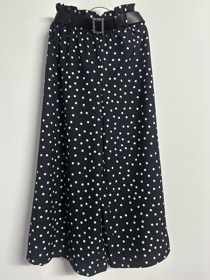 MARLOWE – Plus Size Polka Dot Wide-Leg Trousers