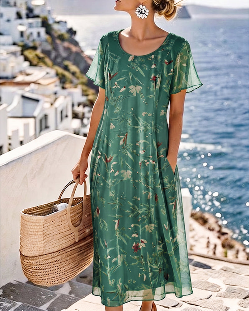 María | Loose and Lightweight Floral Midi Dress