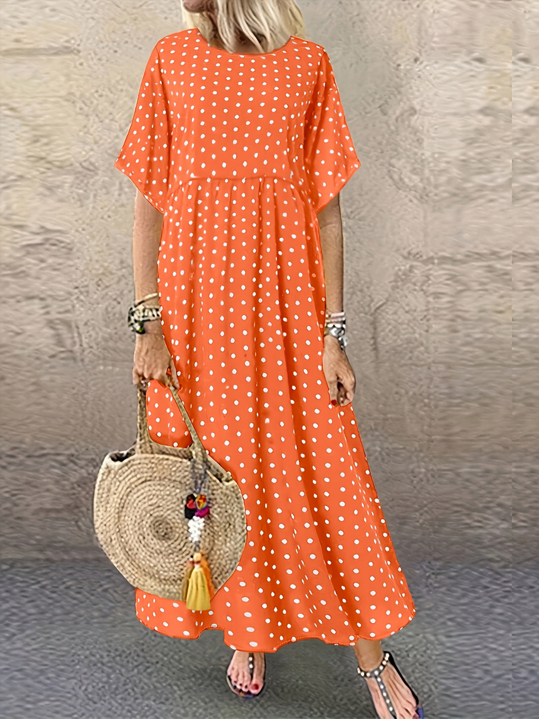 Dot™ - Retro Polka Dot Midi Dress