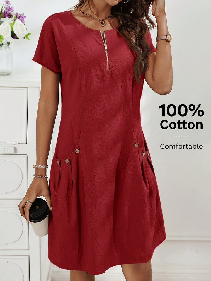 Amara™ | Button Detail Dress