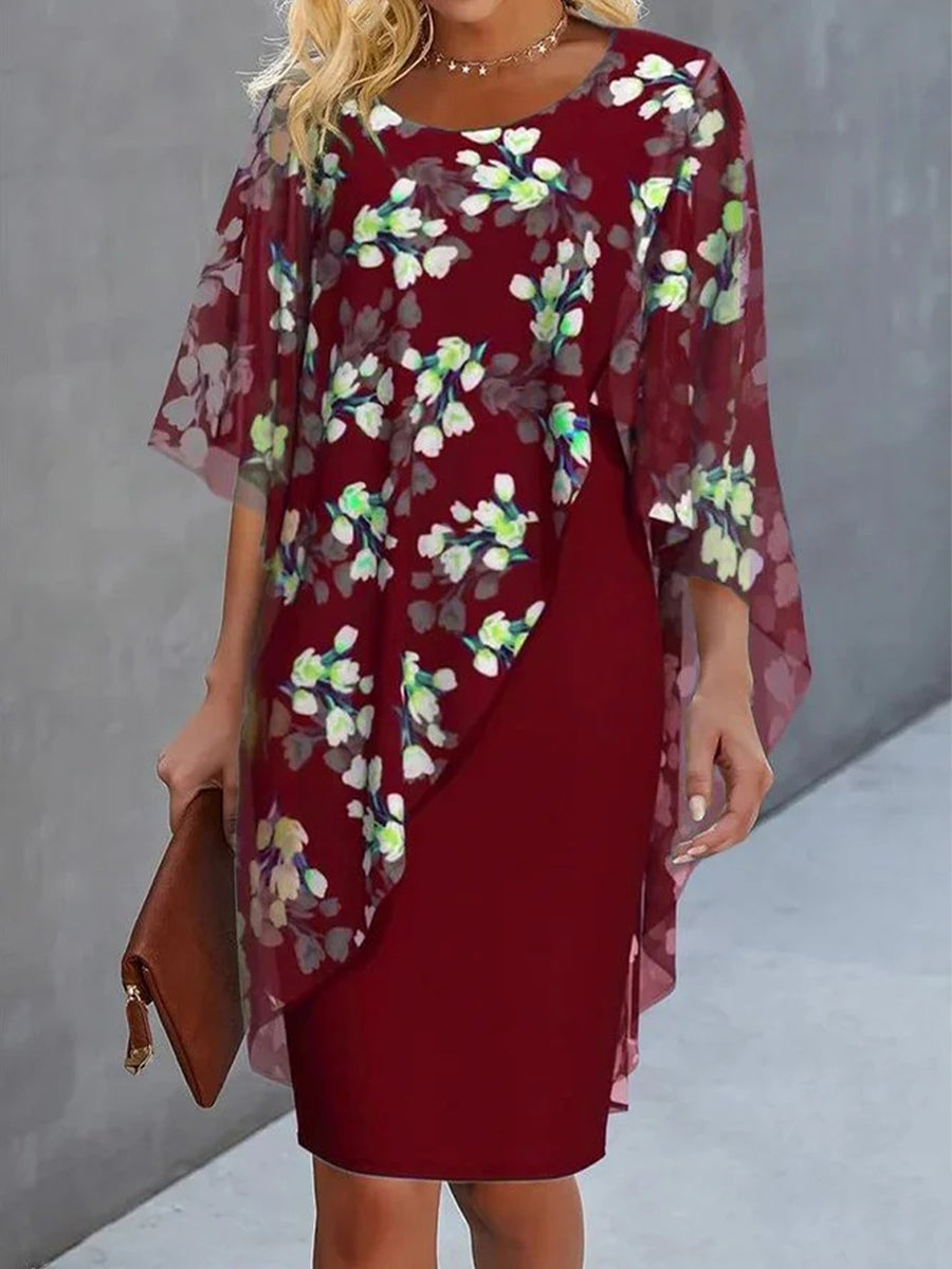 Roxanne | Chiffon Floral Patchwork Party Dress