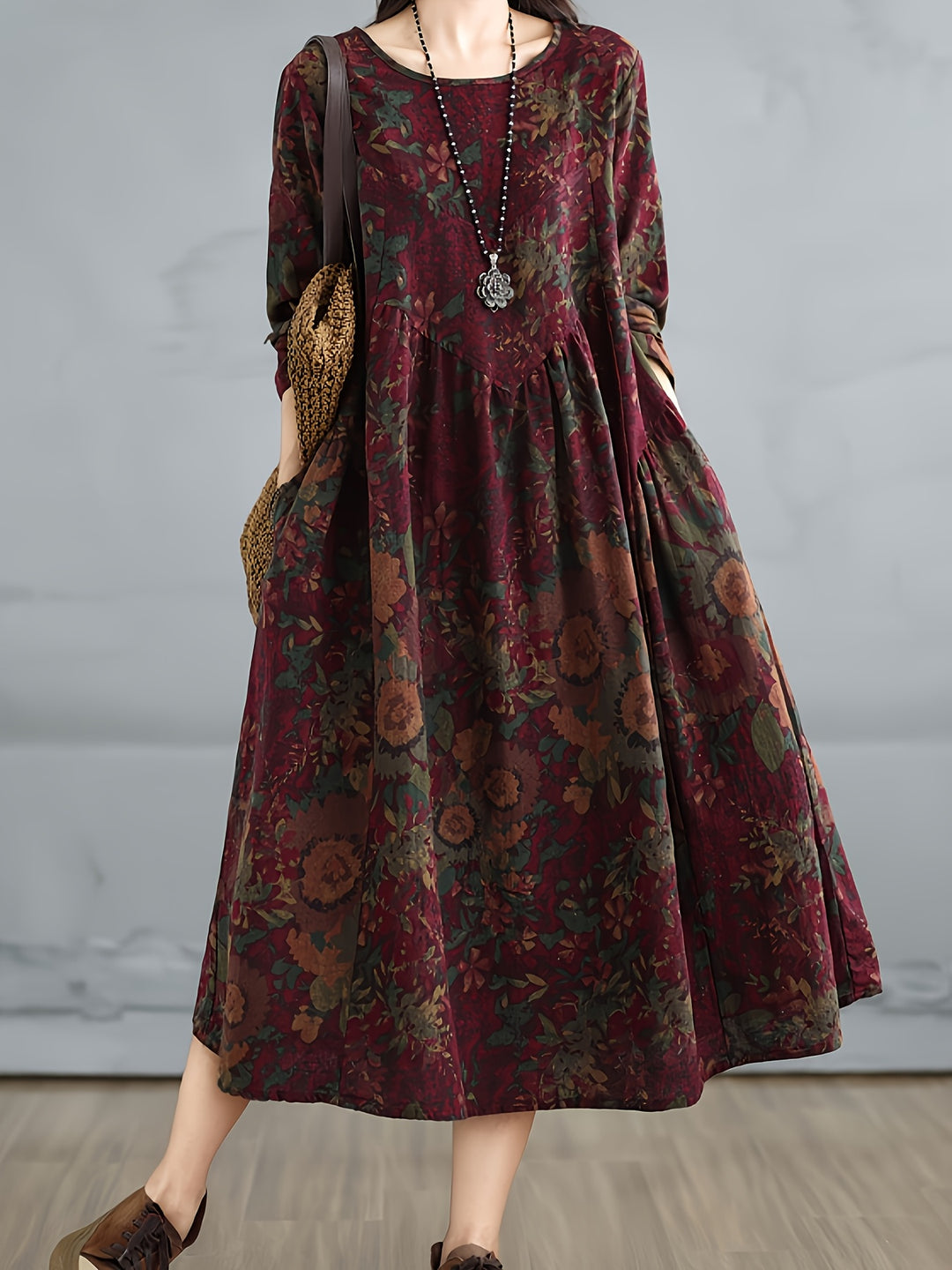 Velmira™ - Retro Linen Maxi Dress