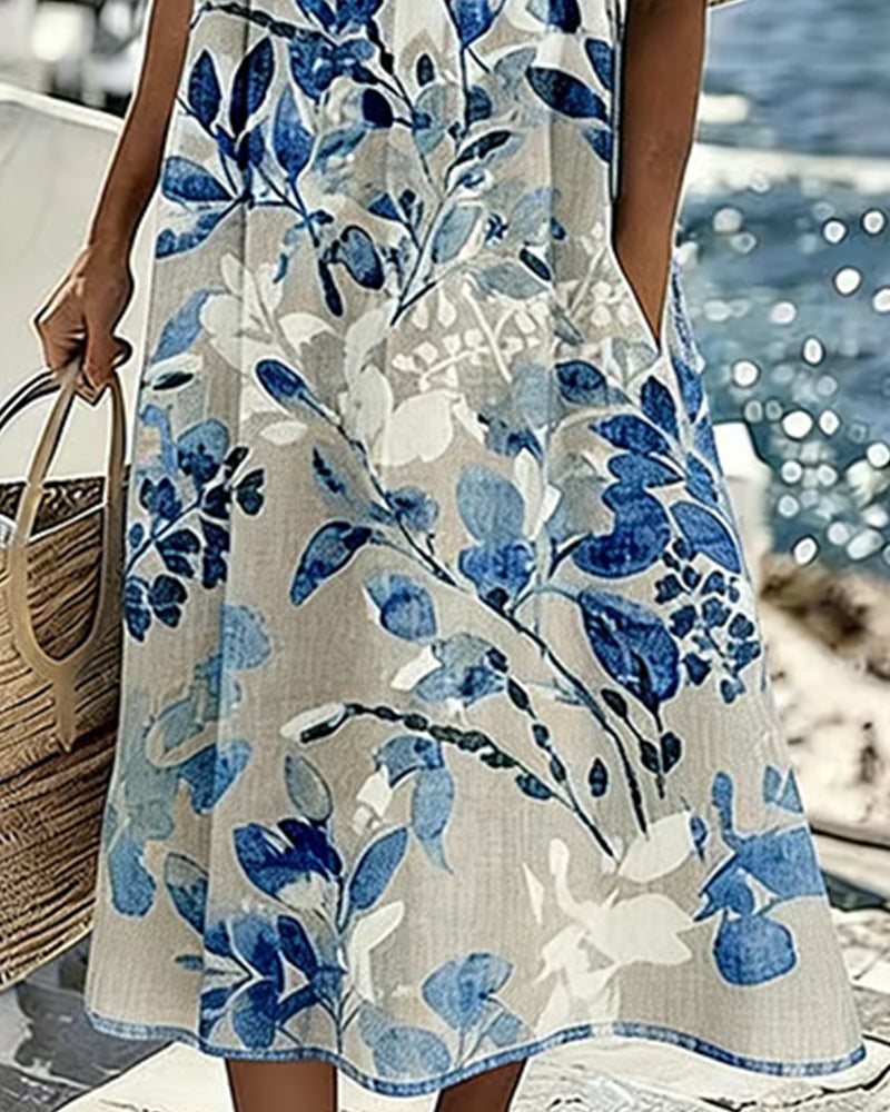 Alba | Loose and lightweight floral midi dress