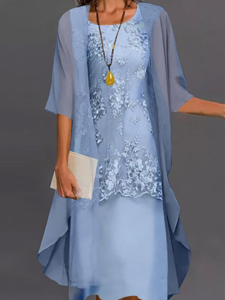 Arabella | Lace Jacket Midi Dress Set