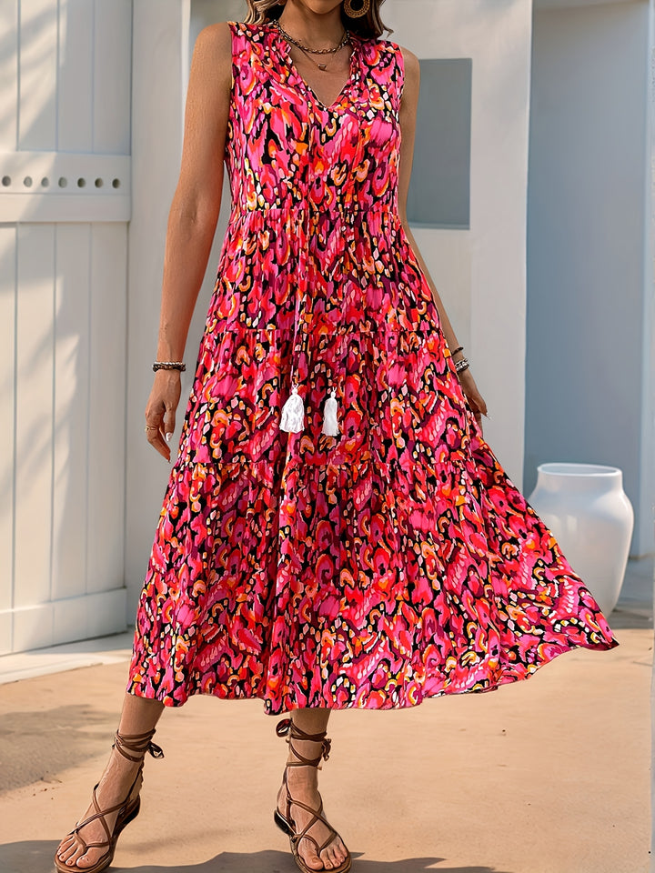 Nyla™ - Boho Fringe Tie-Waist Dress