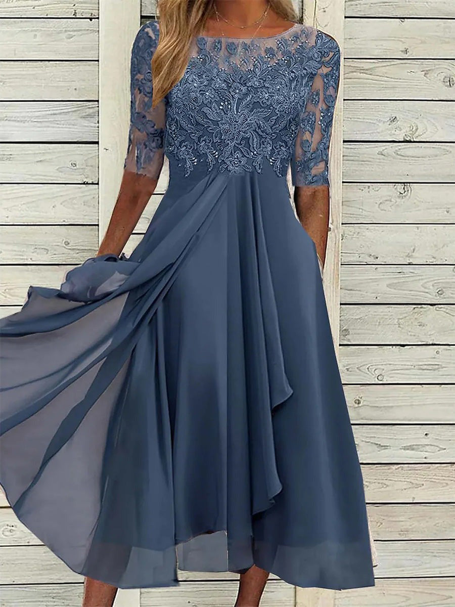 Eloise | Elegant Solid Midi Dress