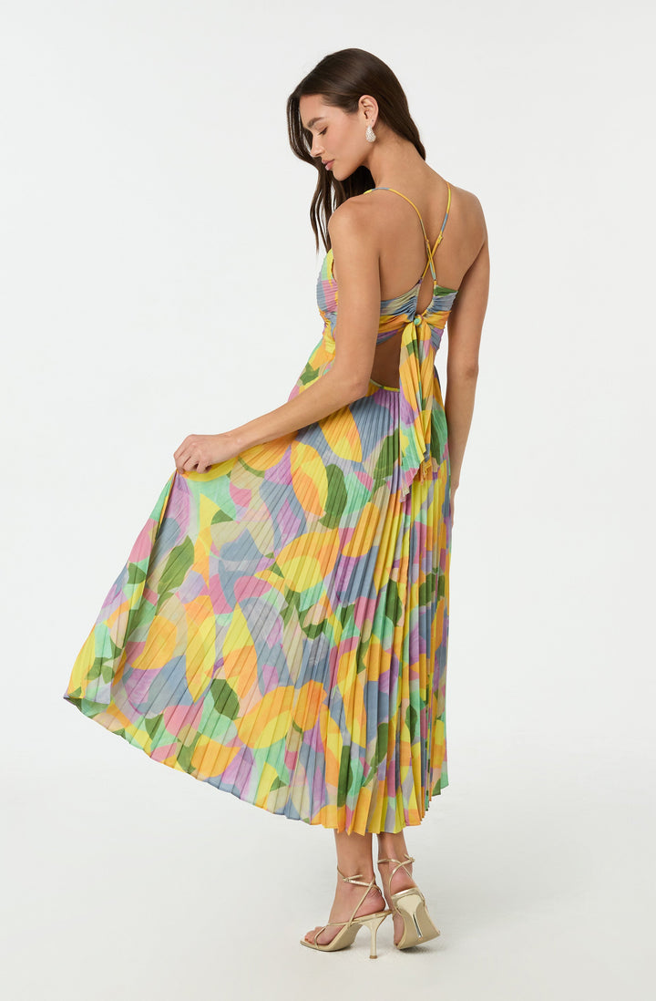 Lisa | Pleated Floral Wedding Guest Dress