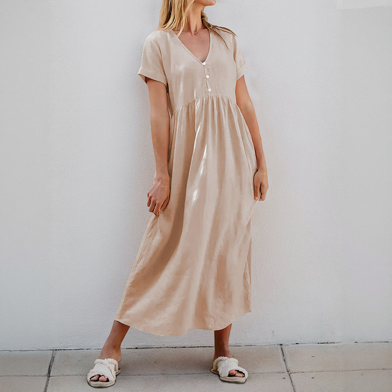 Emilia | Button-Detail Delicate Dress