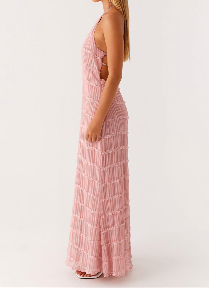 Jolene | Halter Maxi Wedding Guest Dress