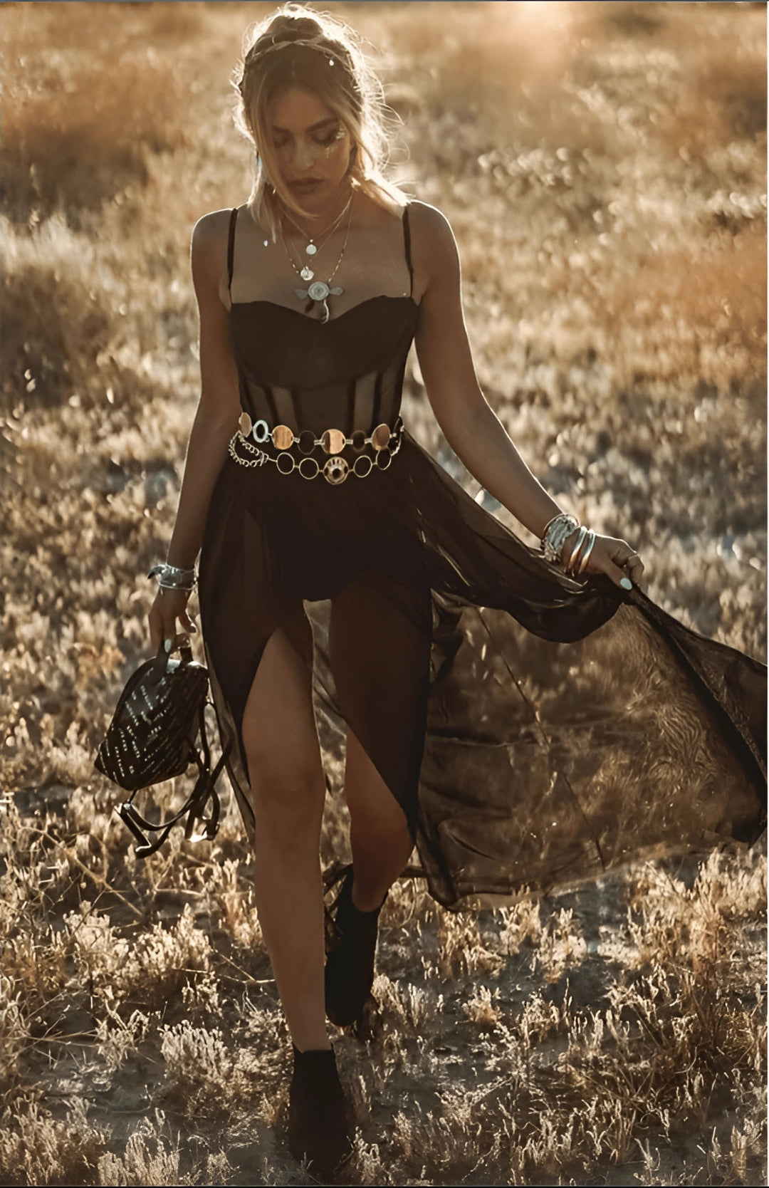 Sabrina | Sheer Maxi Wedding Guest Dress