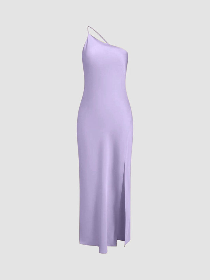 Lowri | Satin Halter Wedding Guest Dress
