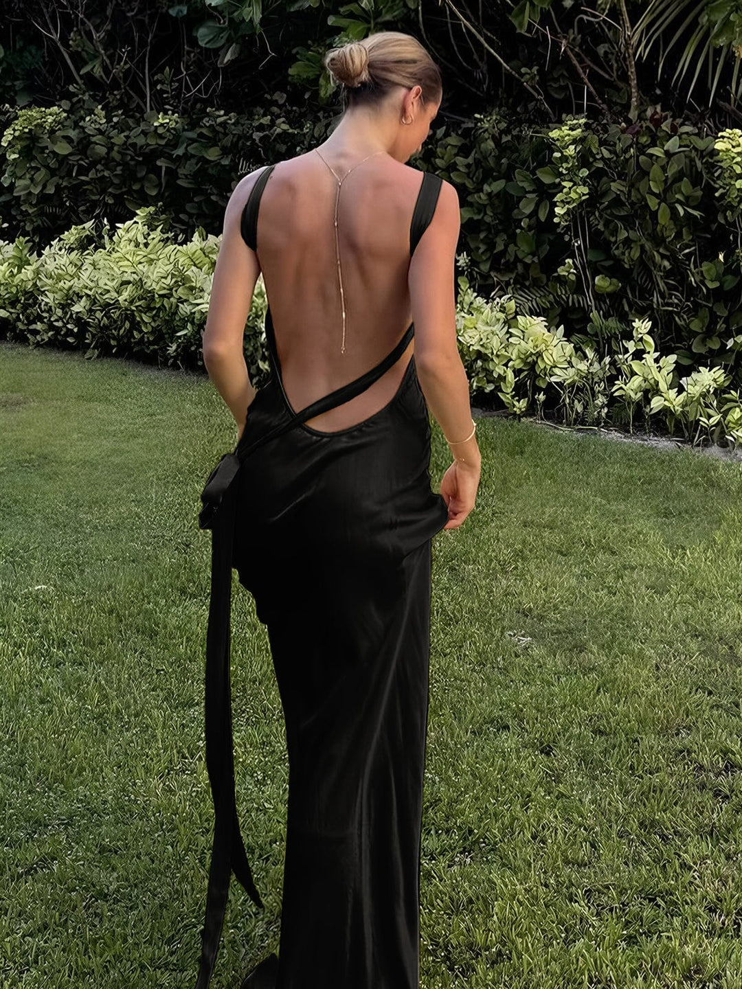 Selina | Satin Halter Wedding Guest Dress