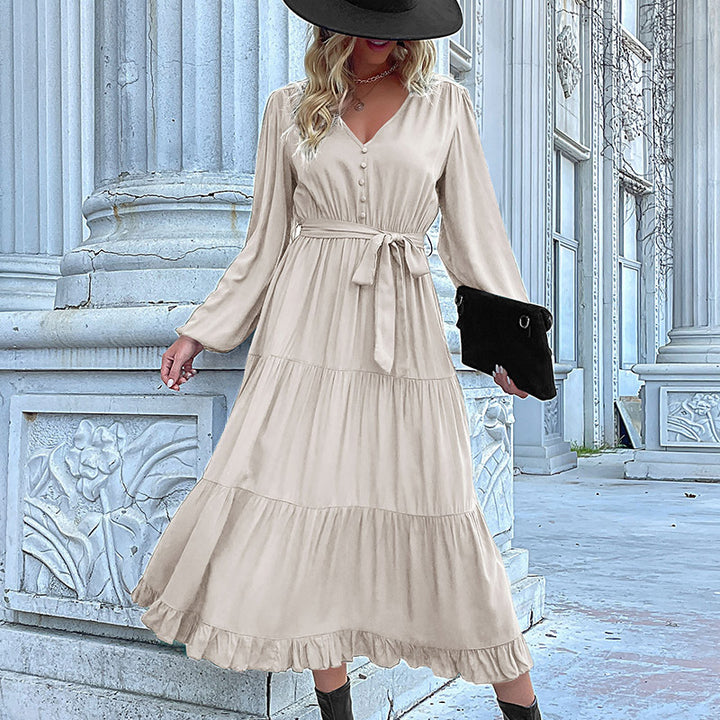 Chloe | Effortless Long Sleeved Nude Dress