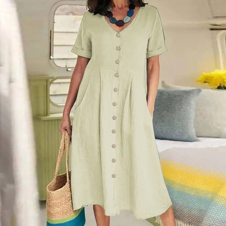 Kiara | Refined Cotton And Linen Dress