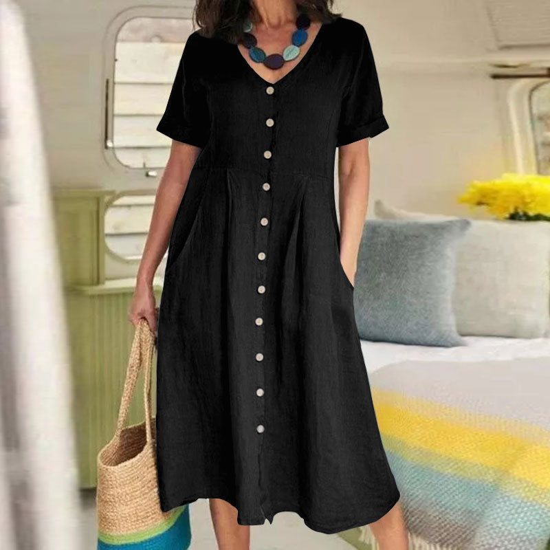 Kiara | Refined Cotton And Linen Dress
