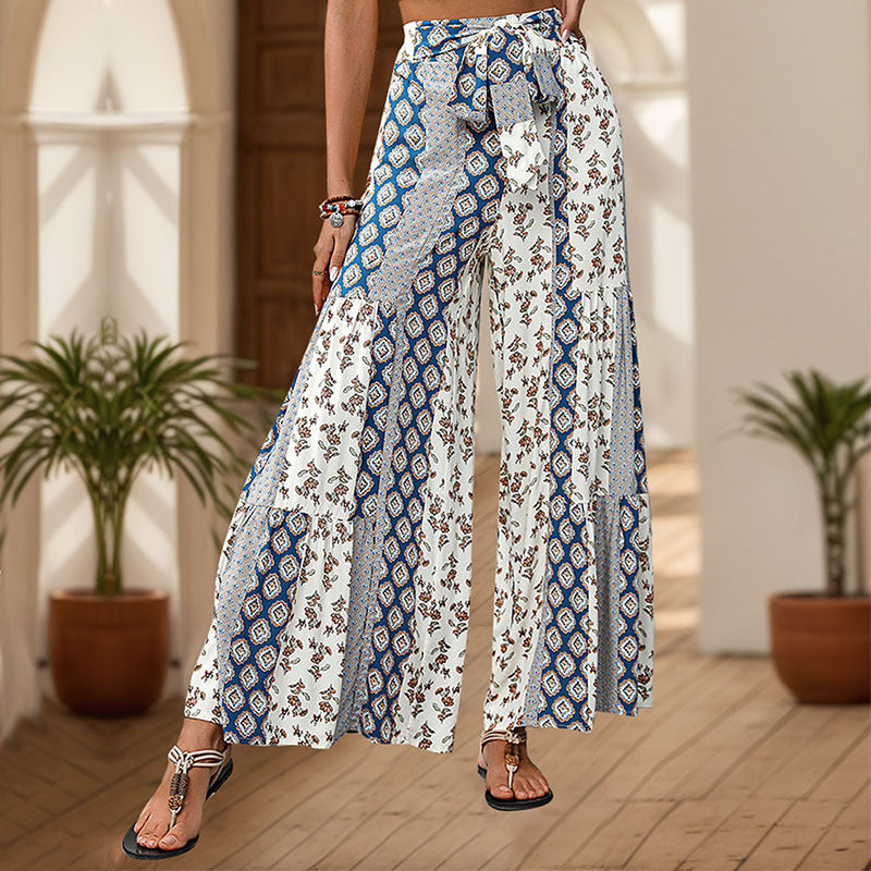 Zoey | Feminine Geometric Printed Pants