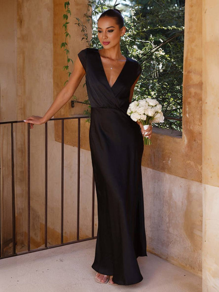 Samantha | Satin Mermaid Wedding Guest Dress