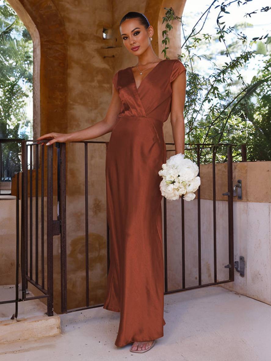 Samantha | Satin Mermaid Wedding Guest Dress