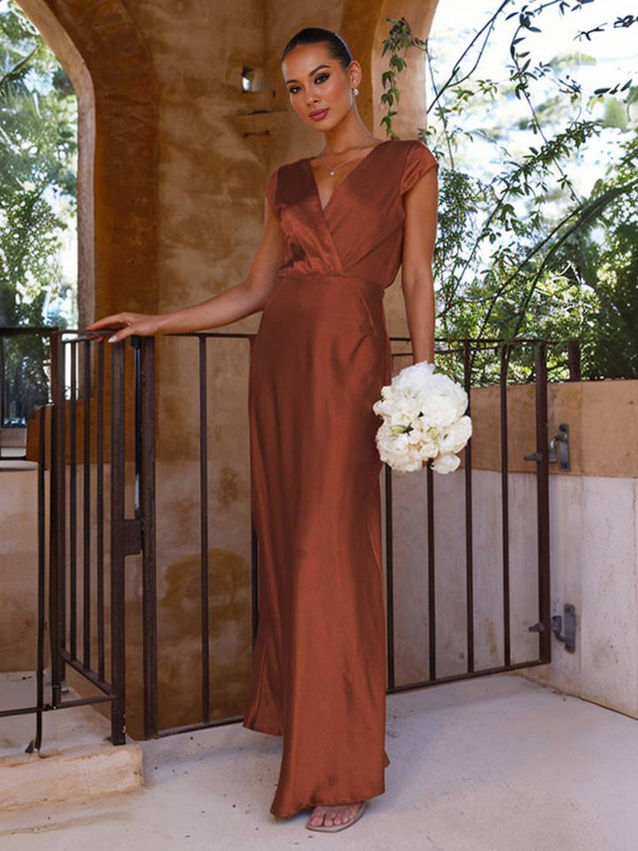 Samantha | Satin Mermaid Wedding Guest Dress