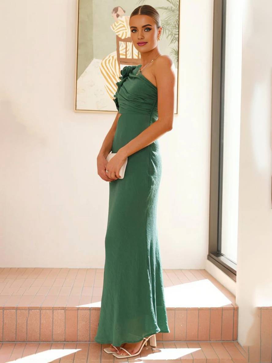 Shamine | Asymmetrical One-Shoulder Wedding Guest Dress