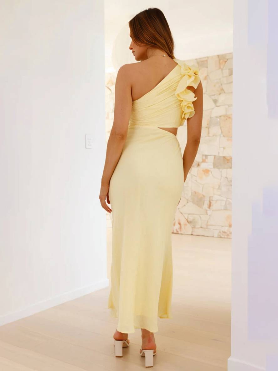 Shamine | Asymmetrical One-Shoulder Wedding Guest Dress