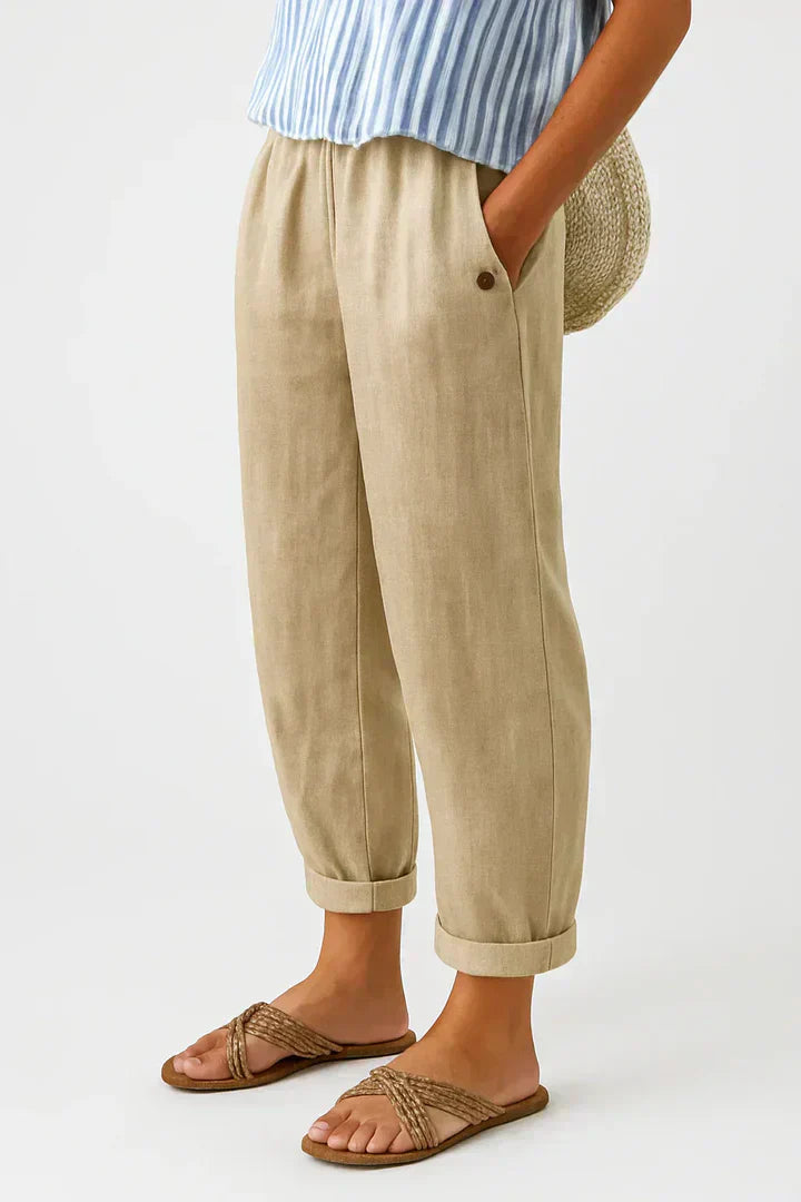 Elara | Linen Casual Trousers