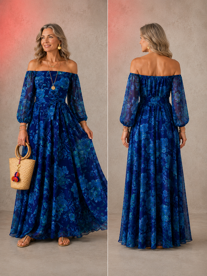 Calista - Floral Off-Shoulder Maxi Dress