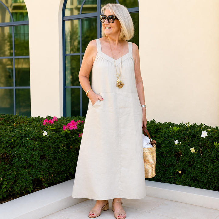 Evangeline™ Cotton Linen Dress