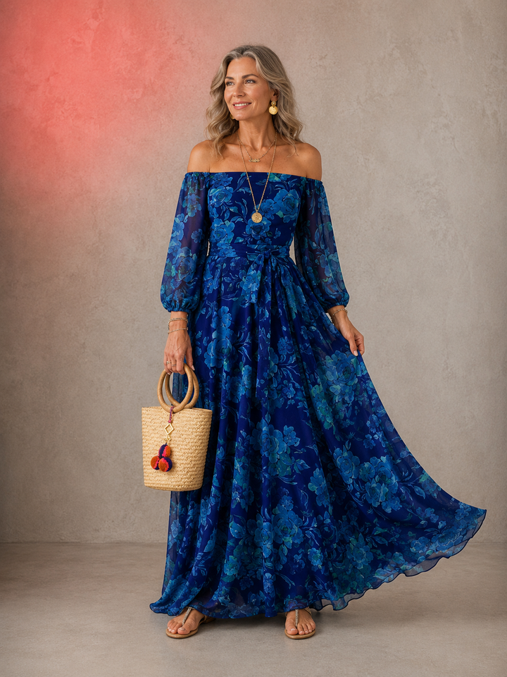Calista - Floral Off-Shoulder Maxi Dress