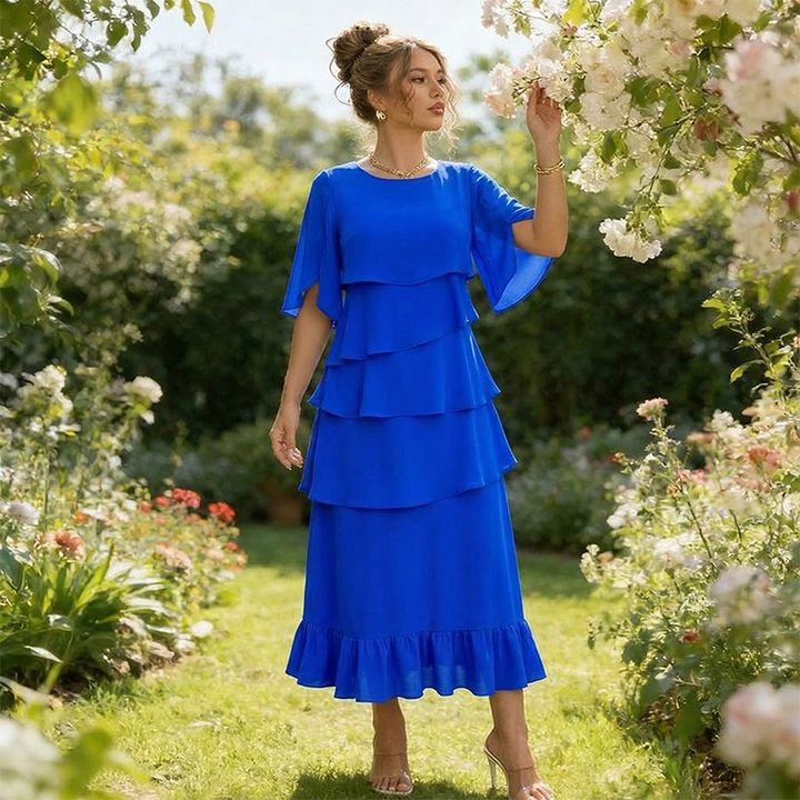 Florelle™ Elegant Layered Ruffle Dress