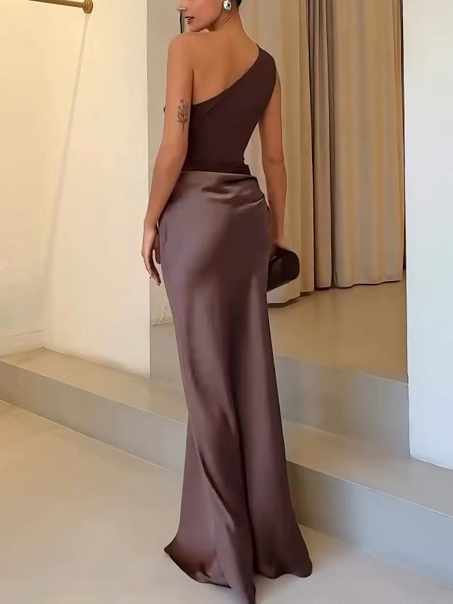 Anita | One-Shoulder Pleated Wedding Guest Dress
