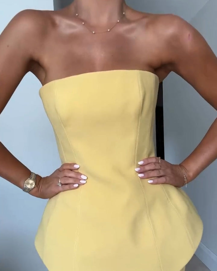 Delaney | Strapless Maxi Wedding Guest Dress
