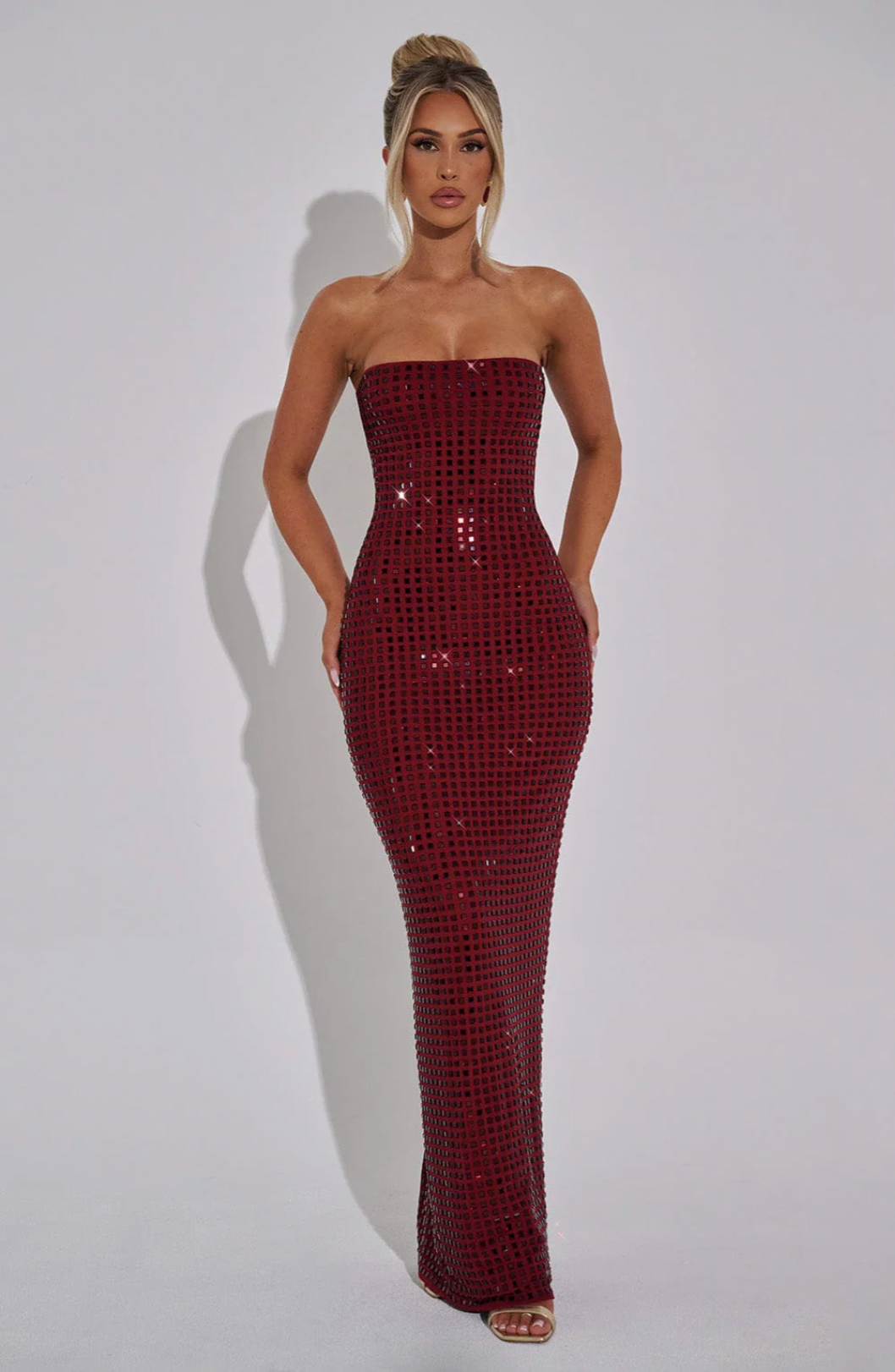 Lilou | Rhinestone Maxi Wedding Guest Dress